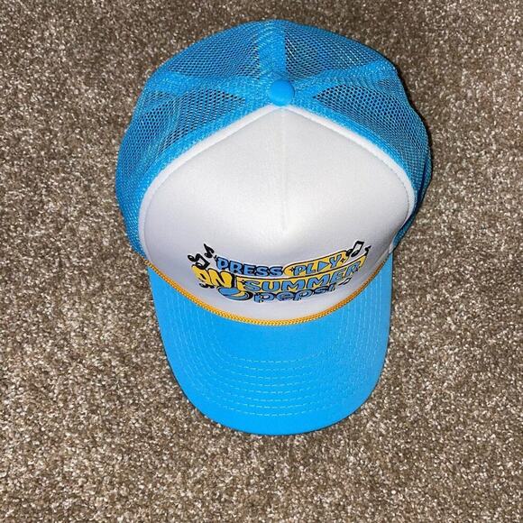 NEW Pepsi trucker hat blue white Y2K 90's throwback style Pepsi Play Summer - Picture 2 of 3